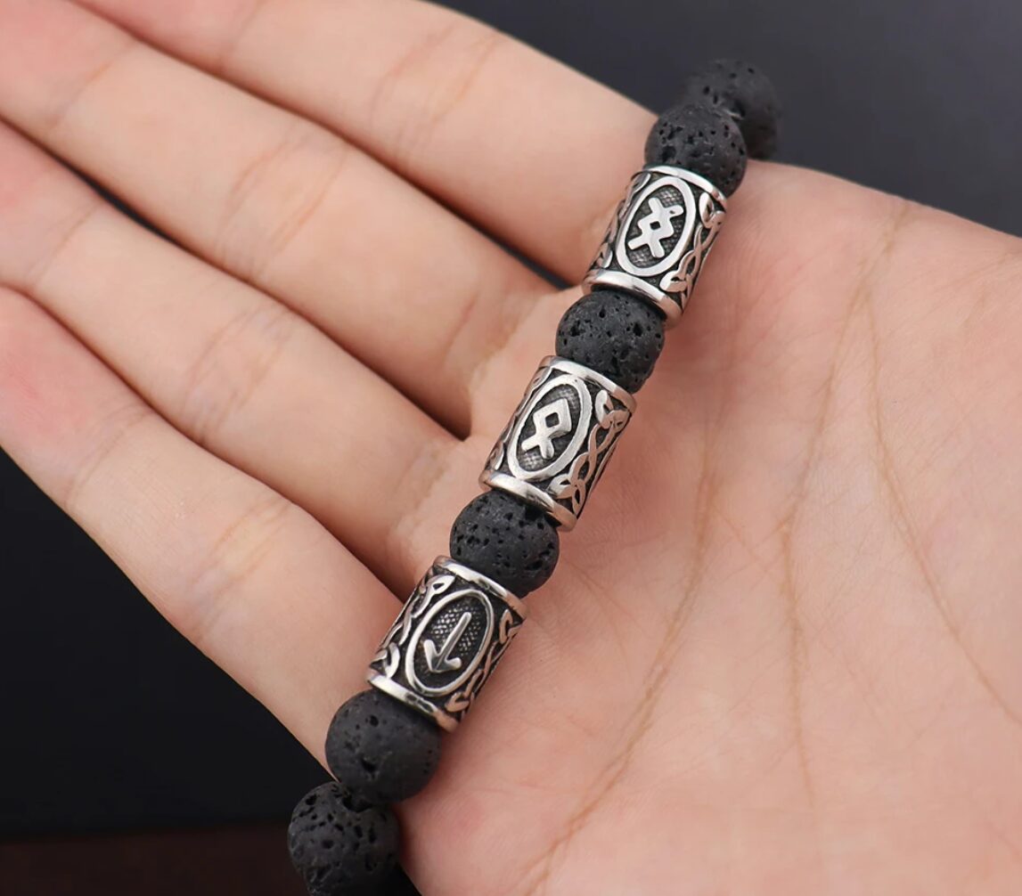 ODIN & THOR KELTISCHES LAVASTEIN ARMBAND – Bild 2