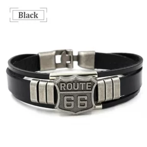 Alternative view of Armband Route 66 | Schwarz