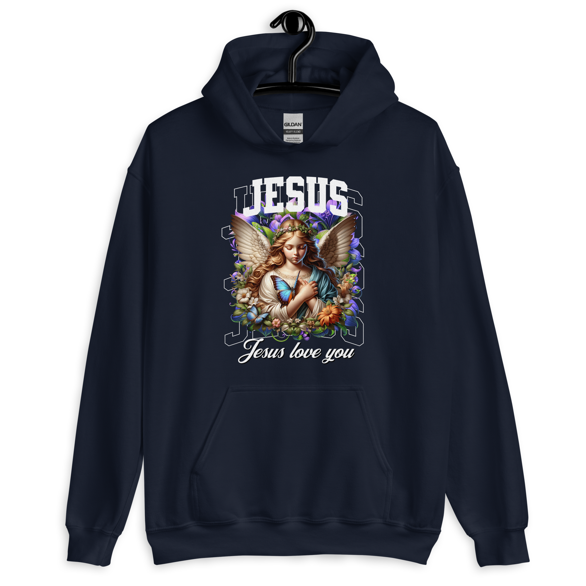 Unisex-Kapuzenpullover Jesus love you – Bild 2