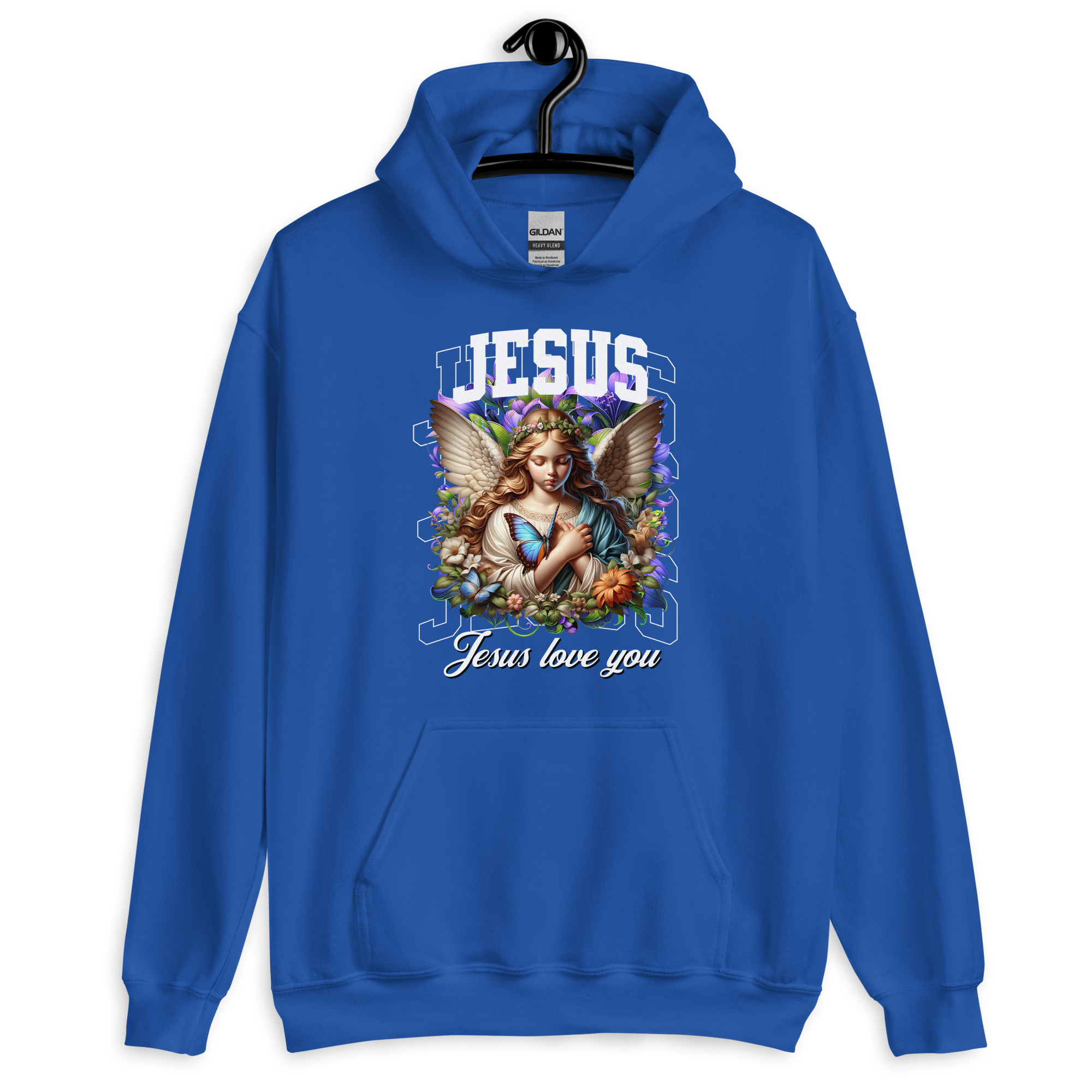 Unisex-Kapuzenpullover Jesus love you – Bild 4