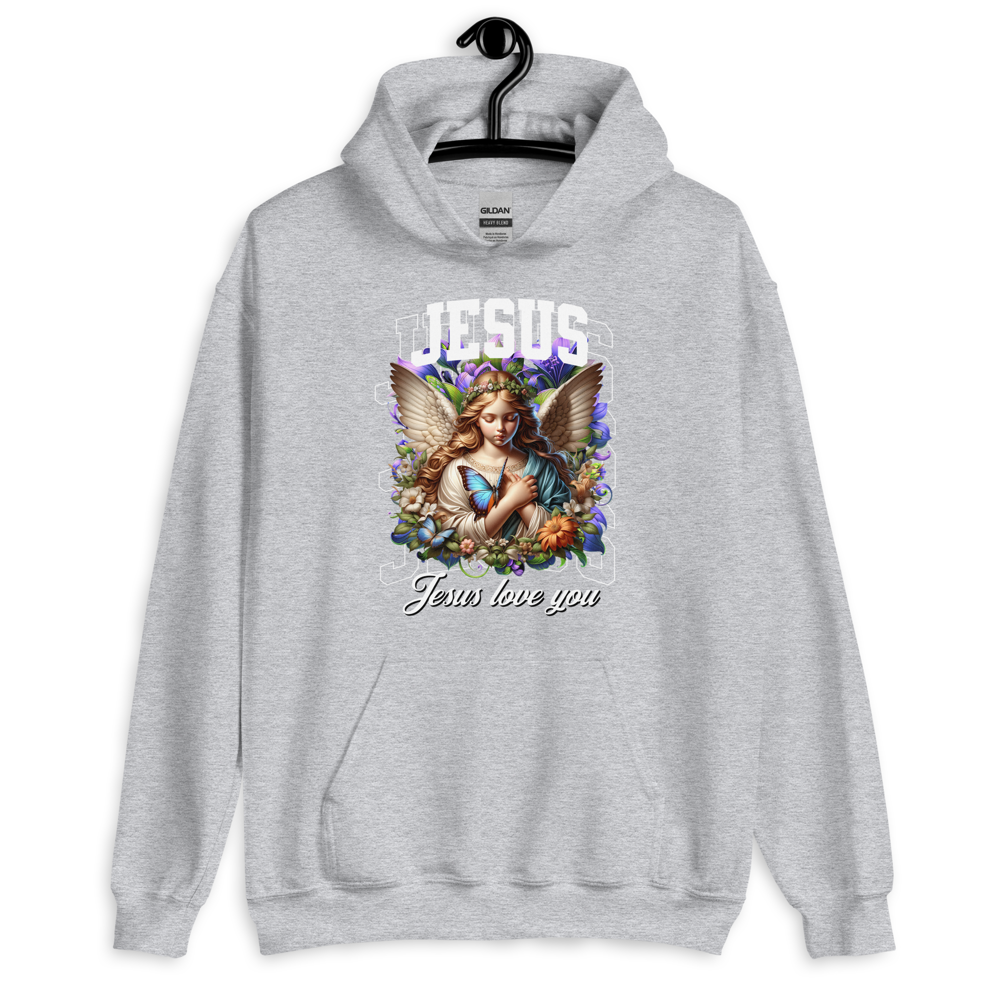Unisex-Kapuzenpullover Jesus love you – Bild 6